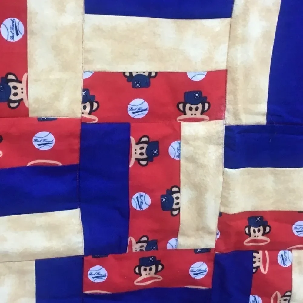 NWT. Hand Crafted Baseball Monkeys Quilt!